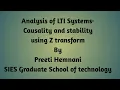 Lect-29 Analysis of LTI systems - Causality and Stability using Z transform
