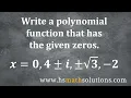 Writing a Polynomial from its Roots - Real and Complex Example