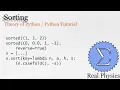 Sorting in Python Theory of Python Python Tutorial