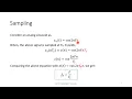 Sampling part 1 Lecture 8