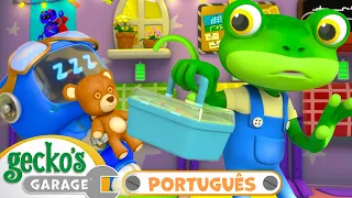 Os Mecânicos Têm Sono! | 🐸 MARATONA DO GECKO! 🐸 | Desenhos Animados Infantis em Português