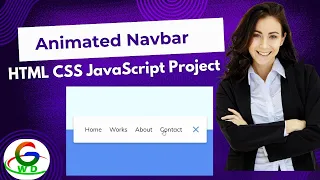 HTML CSS JavaScript Project Animated NavBar design Guri Web Developer Practice Project 2024