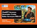 ChatGPT Acronym Generator Create Better Acronyms With AI