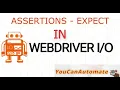 WebdriverIO Tutorial Assertions using expect keyword - Episode 5