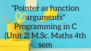 Pointer as function arguments in C