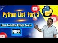 Unlocking the Power of Python Lists Part 3 Full python course learn for free