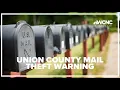Union County Sheriff s Office warns about increase in mail thefts