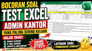 Bocoran Soal Tes Excel Admin Kantor yang Paling Sering Keluar