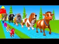 Lagu Long Slide Game With Cow Elephant Gorilla Hippopotamus Tiger 3d Animal Game Funny 3d Animals