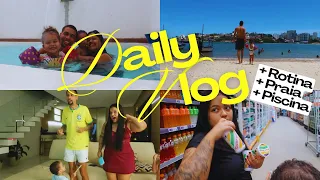 VLOG - Dia de compras | Rotina | Praia e Piscina