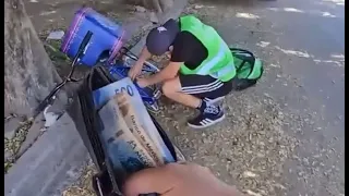 Rich man gives luxury motorcycle to a young father to help his daughter 😭