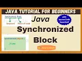 Synchronized block in Java with Real life example of online shopping system for beginners
