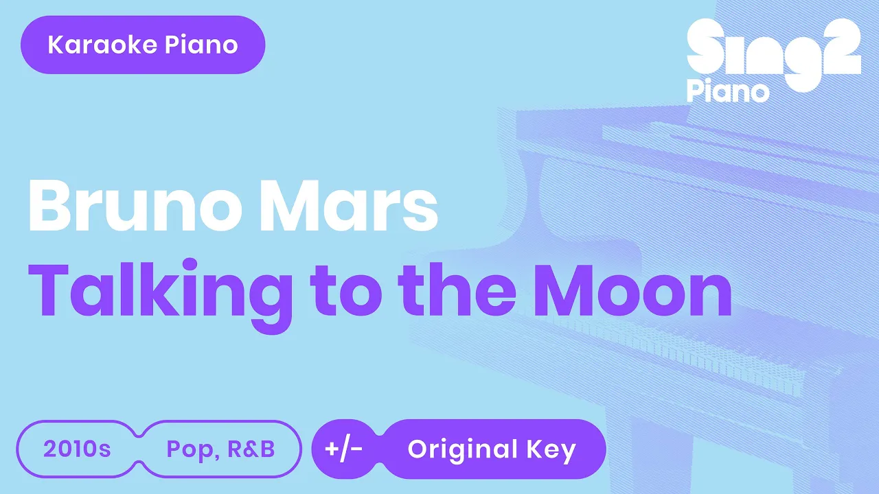 Bruno Mars - Talking to the Moon (Karaoke Piano)