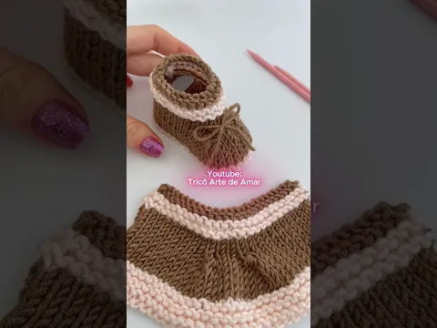 SAPATINHO TRICÔ Para Aprender RÁPIDO #tricôartedeamar #sapatinhodebebe #knitting