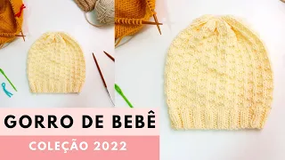 how to knit a baby hat 0 3 months easy knit free pattern english subtitles available