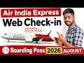 air india express web check in air india web check in process air india express boarding pass