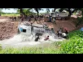 Download Lagu Unexpectedly! Dump Truck Drive Back Landslide Overturned In the Pond \u0026 Saving by Crane Truck with Tr