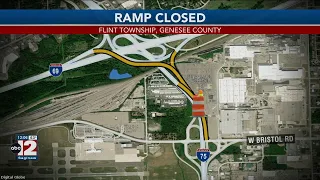 Northbound I-75 and Bristol Road ramps to I-69 close today