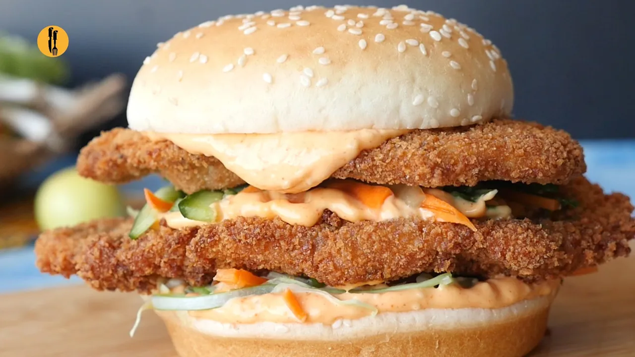 Katsu Fried Chicken Burger Recipe By Food Fusion