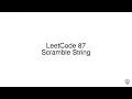 LeetCode 87 Scramble String