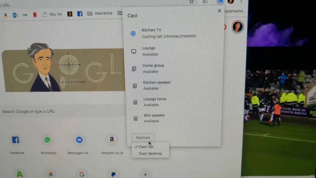 How to cast stream sky to any tv with casting... Chrome cast or similar new for 2019
