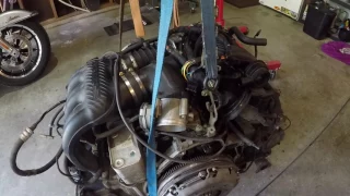 Porsche Boxster Engine on a Stand