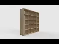 IKEA KALLAX Shelf Unit 5x5 Walnut Effect Light Grey 3D Model