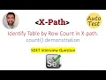 Identify Table by Row Count in X-path