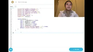 Menu-driven C program explained Janna Omnos ES085-M8