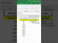 Bin2dec Function in excel Binary Convert to decimal Number in excel