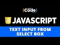 Text Input From Select Box In JavaScript Input Text Using JavaScript JavaScript SimpliCode