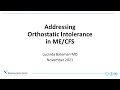 Addressing Orthostatic Intolerance in