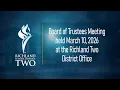 Richland School District Two Board of Trustees Meeting March 10 2026