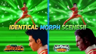 Power Rangers With the Same Morphing Scenes as Their Super Sentai Counterparts