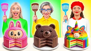 أنا مقابل جدتي في تحدي تحضير الطعام   وصفات طهي رائعة                    دندنها