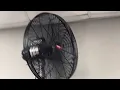 Dayton wall mount fan on high in a gym
