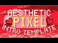 grunge red aesthetic pixel intro template no text 2021