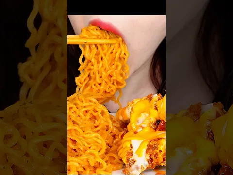 ASMR Noodles Chicken 맘스터치 먹방 #mukbang