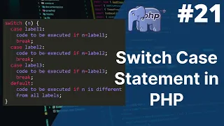 switch case in php php tutorial for beginners full - 21 php tutorial php full course