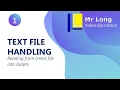Text Files in Delphi - Reading from a text file example
