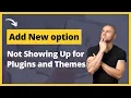 Fix WordPress Add New Option Missing for Plugins and Themes - Easy Solution