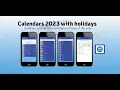 Calendars 2023 with holidays