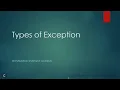 Type of Exception and Exception Handling in Java Urdu