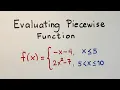 How to Evaluate a Piecewise Function General Mathematics - Grade 11