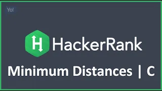 Minimum Distances Hacker Rank Solution in C