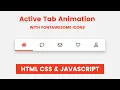 Active Tab Animation with Icons in HTML CSS