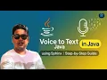 Voice to Text in Java using Sphinx Java Speech Recognition Sphinx CODEwithROY CH 08