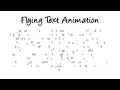 Flying Text Animation Using JS NoorHUB