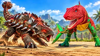 VISION King Shark vs ULTRON Ankylosaurus | VisionQuest Dinosaur Battle 🦖