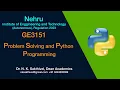 Dr N K Sakthivel Python Programming GE8151 Binary Search